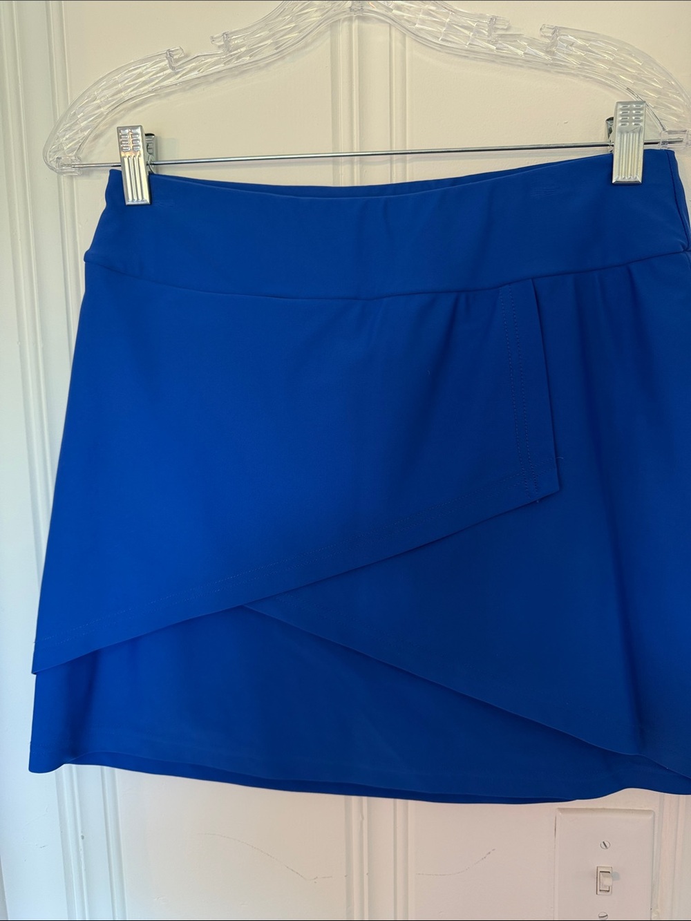 Tzu Tzu Royal Blue Layered Mini Skirt